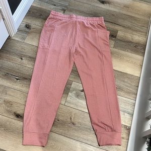 1 hour sale. BCBGeneration, coral cozy pants, elastic and ties at waist